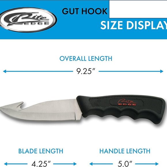 Rite Edge Gut Hook Hunting and Fishing 4.25" Blade Knife 💸 - Picture 1 of 3